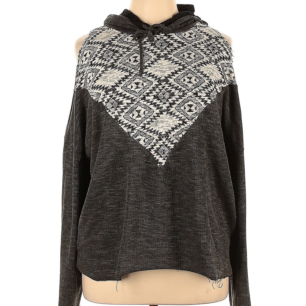 Thermal Cold Shoulder Hoodie 1X​